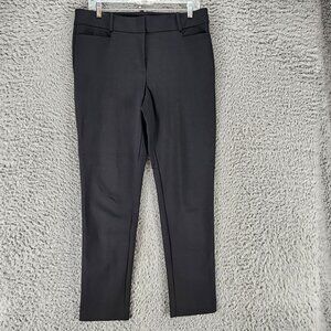 Loft Pants Womens 8 Black Stretch Mid Rise Skinny Trouser